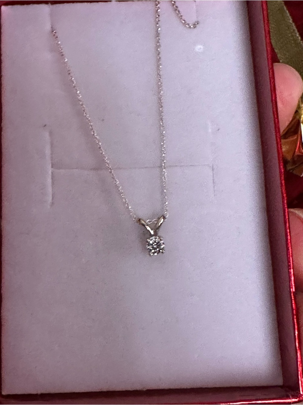 925 Sterling Silver Solitaire Pendant with a 0.15 kt Moissanite Clear Stone